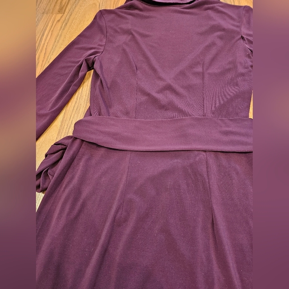 Elegant Purple Wrap Dress - Picture 7 of 11